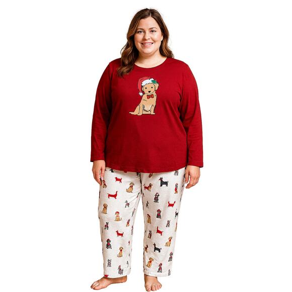 Pajamagram Christmas Dog Pajama Set 1X Cotton Golden Lab pug schnauzer Dachshund - Picture 10 of 10
